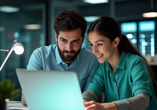 Cybersecurity analysts collaborating on complex network defense strategies